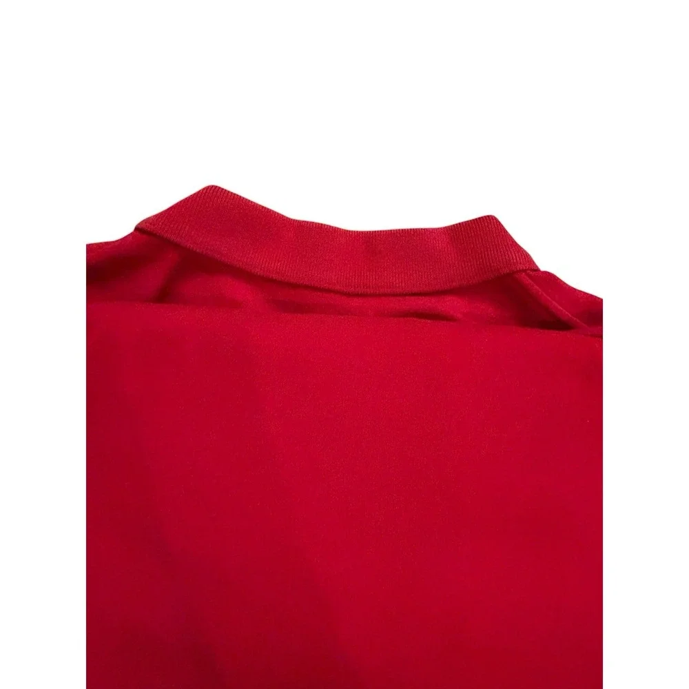 Polo Ralph Lauren Mens Red Long Sleeve Pullover Collared Shirt Cotton Size XXL‎
